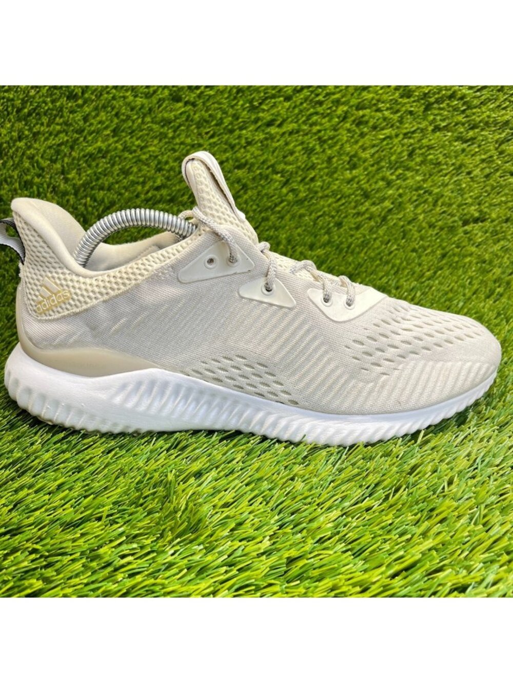 Adidas Alphabounce EM Chalk White Womens Size 10 Athletic Running Shoes Sneakers